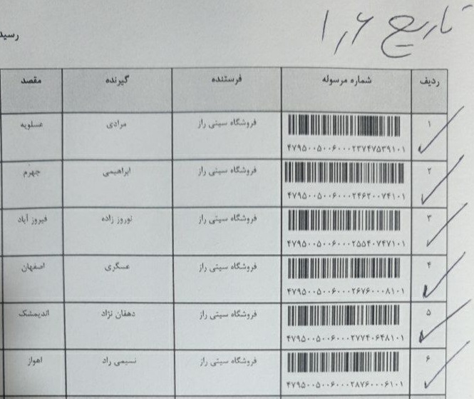 کدهای رهگیری ارسالی | خرید از گن لاغری پک پلاس